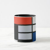 Vintage Abstracte Compositie van Piet Mondrian Mok (Midden)