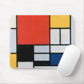 Vintage Abstracte Compositie van Piet Mondrian Muismat (Met muis)