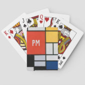 Vintage Abstracte Compositie van Piet Mondrian Pokerkaarten (Achterkant)