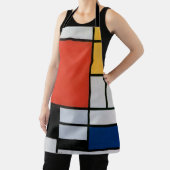Vintage Abstracte Compositie van Piet Mondrian Schort (Insitu)