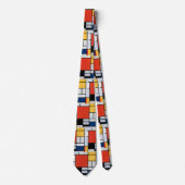 Vintage Abstracte Compositie van Piet Mondrian Stropdas (Voorkant)