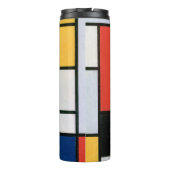 Vintage Abstracte Compositie van Piet Mondrian Thermosbeker (Achterkant)
