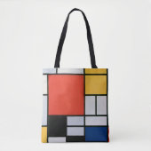 Vintage Abstracte Compositie van Piet Mondrian Tote Bag (Voorkant)