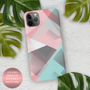 Vintage Abstracte Geometrische Pastelkleurige Kuns iPhone 16 Pro Max Hoesje