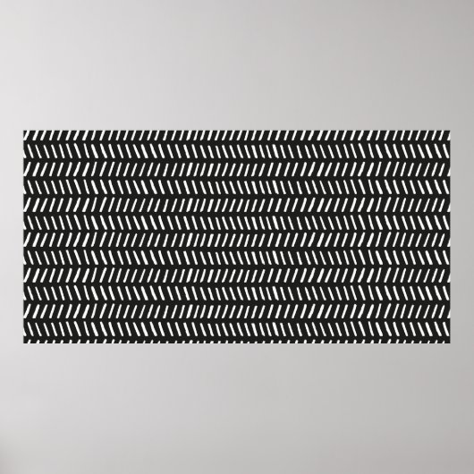 vintage abstracte strepen horizontaal naadloos pat poster (Voorkant)