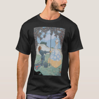 Vintage Abstracte Woestijn Gesmolten Gitaar Surrea T-shirt