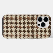 Vintage Academia Bruine Houndstooth  iPhone Hoesje (Achterkant horizontaal)