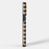 Vintage Academia Bruine Houndstooth  iPhone Hoesje (Rechterkant)