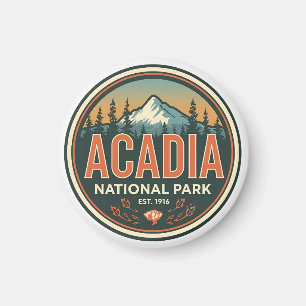 Vintage Acadia National Park natuur geschenken uit Magneet