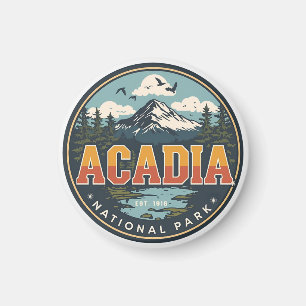 Vintage Acadia National Park natuur geschenken uit Magneet
