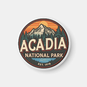 Vintage Acadia National Park natuur geschenken uit Magneet