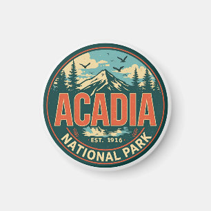 Vintage Acadia National Park natuur geschenken uit Magneet