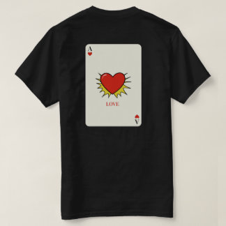 Vintage Ace of Hearts Playing Card T-Shirt - LOVE 