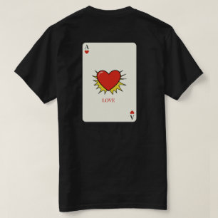 Vintage Ace of Hearts Speelkaart T-shirt - LIEFDE
