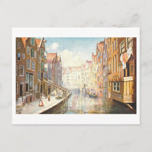 Vintage Achterburgwal in Amsterdam Briefkaart