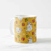 vintage achtergrond schapen koffiemok (Voorkant links)