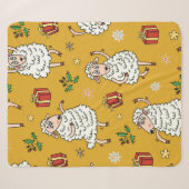 vintage achtergrond schapen sherpa deken (Voorkant (horizontaal))