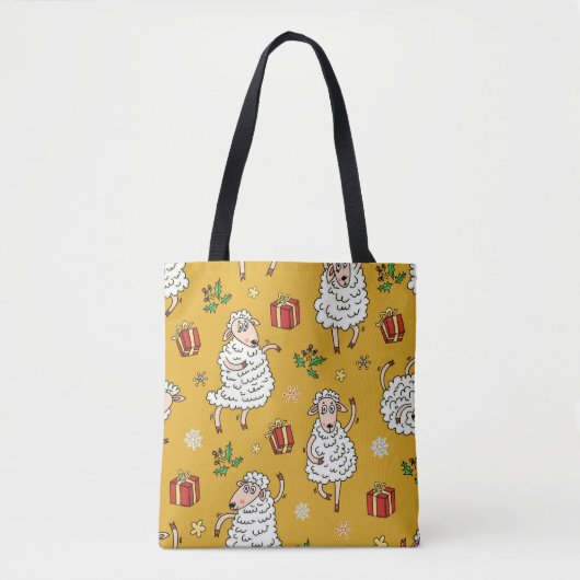 vintage achtergrond schapen tote bag (Voorkant)