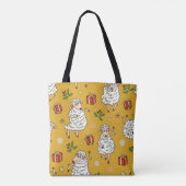 vintage achtergrond schapen tote bag (Achterkant)
