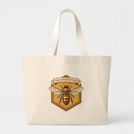 Vintage Achtertuin Imker Honingbij Erfgoed Club Grote Tote Bag