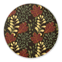 Vintage-achtige blauwe kleur botanisch patroon ker keramische knop