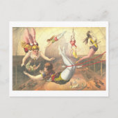Vintage Acrobats Circus Advertising Lithograph Briefkaart (Voorkant)