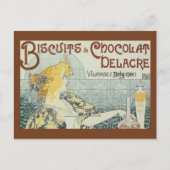 Vintage Ad Biscuits Chocolat Delacre Briefkaart (Voorkant)