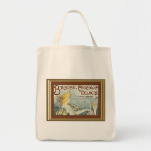 Vintage Ad Biscuits Chocolat Delacre Canvas tas