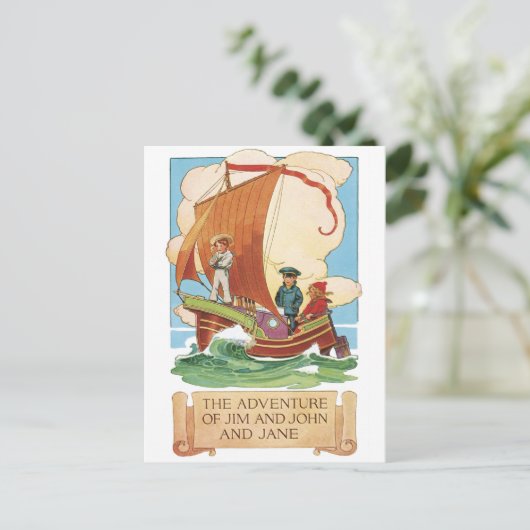 Vintage Ad briefkaart - Jim, John & Jane (Staand voorkant)