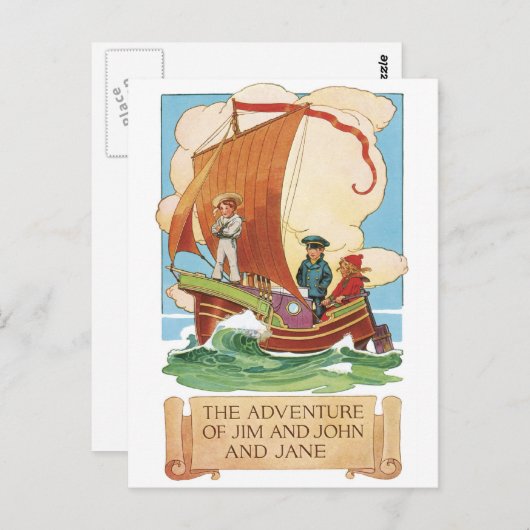 Vintage Ad briefkaart - Jim, John & Jane (Voorkant / Achterkant)