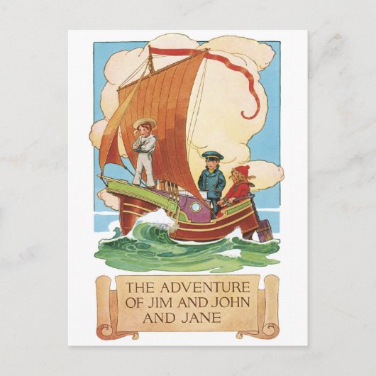 Vintage Ad briefkaart - Jim, John & Jane (Voorkant)
