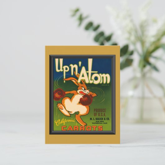 Vintage Ad Carrots Briefkaart (Staand voorkant)