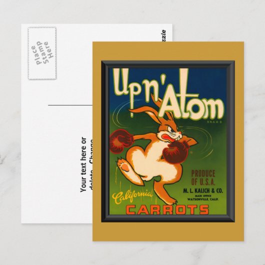 Vintage Ad Carrots Briefkaart (Voorkant / Achterkant)