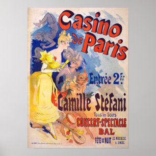 VINTAGE AD-CASINO DE PARIS-AFDRUK POSTER