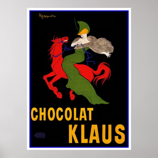 Vintage Ad door Cappiello - Chocolat Klaus Poster (Voorkant)