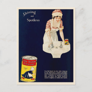 Vintage Ad for Old Dutch Cleanser Briefkaart