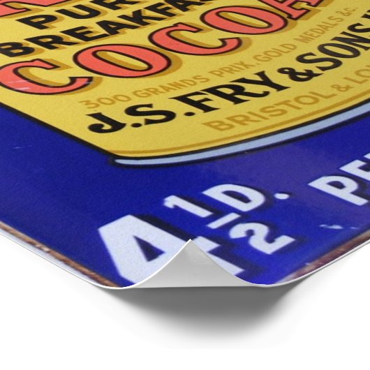 Vintage Ad - Fry's ontbijtcacao, Poster (Hoek)