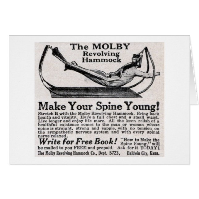 Vintage Ad - Molby Revolving Hammock (Voorkant Horizontaal)