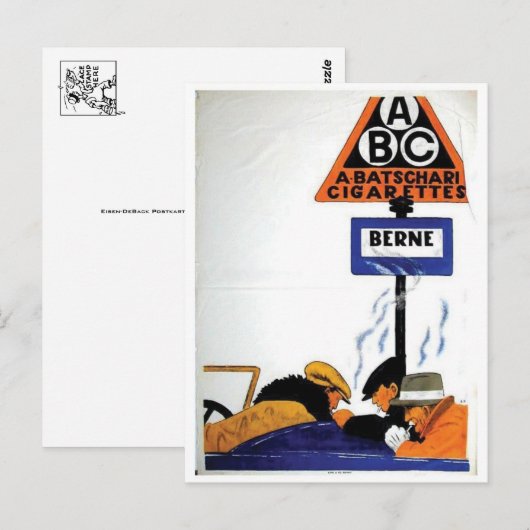 Vintage Ad Poster Briefkaart (Voorkant / Achterkant)