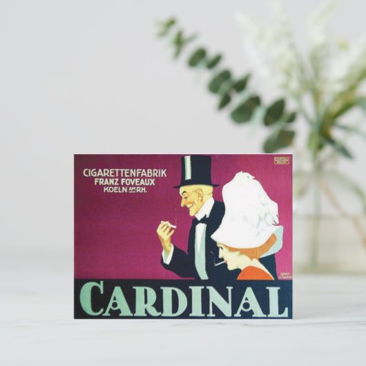 Vintage Ad Poster Briefkaart (Staand voorkant)