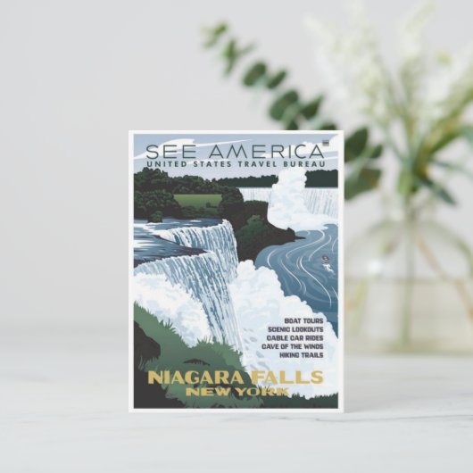 Vintage Ad Poster Briefkaart (Staand voorkant)