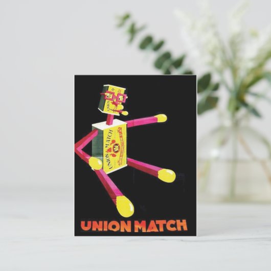 Vintage Ad Poster Briefkaart (Staand voorkant)