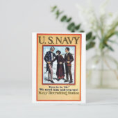 Vintage Ad Poster Briefkaart (Staand voorkant)