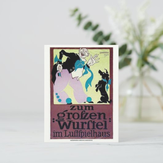 Vintage Ad Poster Briefkaart (Staand voorkant)