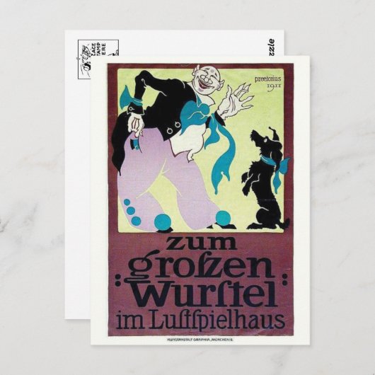 Vintage Ad Poster Briefkaart (Voorkant / Achterkant)