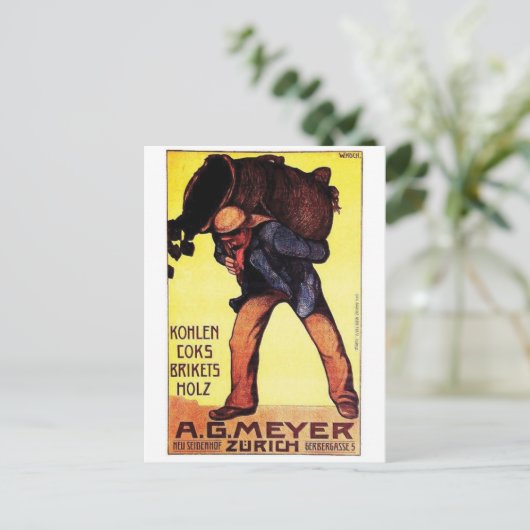 Vintage Ad Poster Briefkaart (Staand voorkant)