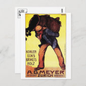 Vintage Ad Poster Briefkaart (Voorkant / Achterkant)