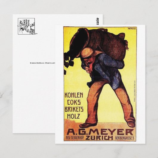 Vintage Ad Poster Briefkaart (Voorkant / Achterkant)