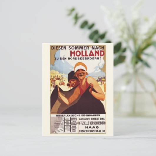 Vintage Ad Poster Briefkaart (Staand voorkant)