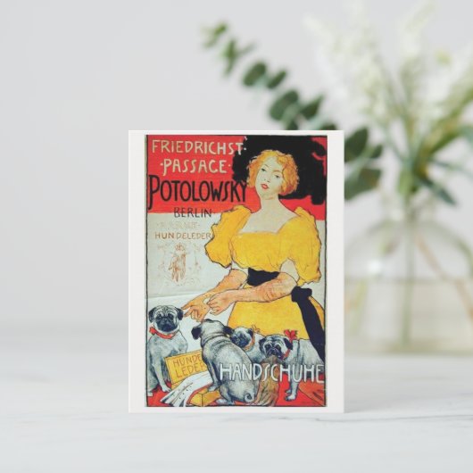 Vintage Ad Poster Briefkaart (Staand voorkant)